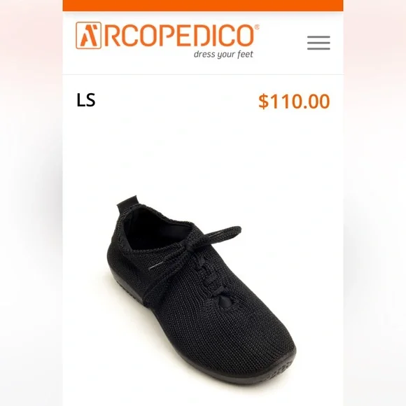 Arcopedico Black  Knit Sneakers - Picture 2 of 8